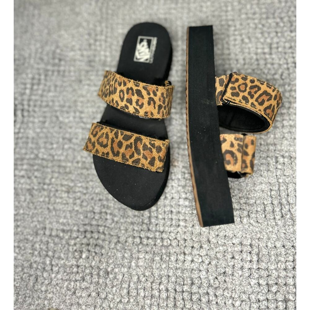 Leopard Print Chunky Platform Vans - image 4